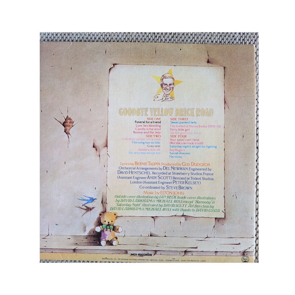 Elton John Goodbye Yellow Brick Road Vinyl LP 1973 MCA2-10003 Classic Rock Retro - Picture 7 of 7